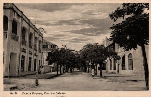 Tanzania Dar-Es-Salaam Acacia Avenue Vintage Postcard 08.97 