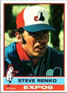 1976 Topps Baseball Card Steve Renko Montreal Expos sk13431