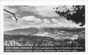 California Fresno 1954 High Sierra Splendor Edison RPPC Photo Postcard 22-5424