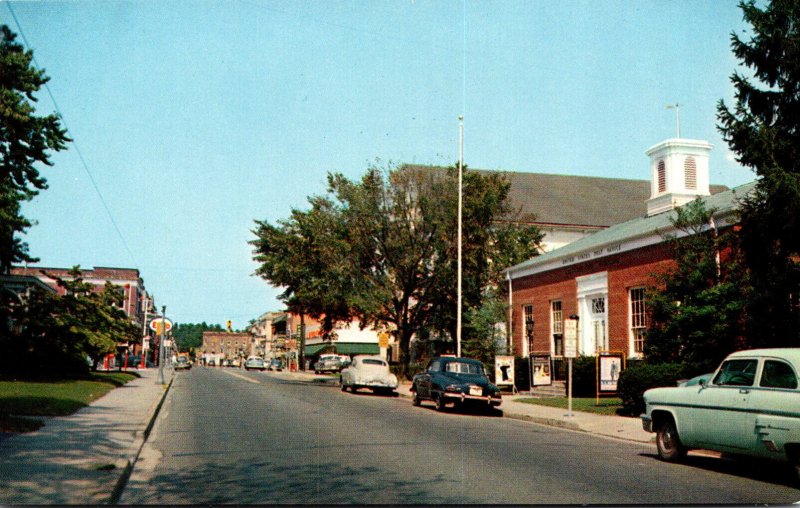 Maryland Pocomoke City Market Street Showing Post Office and Business District