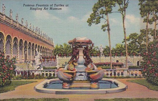 Famous Fountain Of Turtles At Ringling Art Museum Sarasota Florida