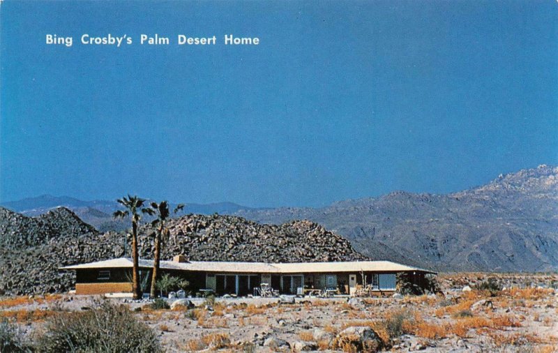 Bing Crosby's Palm Desert Home Silver Spur Ranch c1960s Vintage Postcard