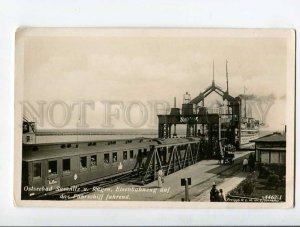 287034 GERMANY RUGEN Sassnitz railway TRAIN ferry Vintage photo postcard