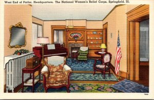 Illinois Springfield The National Woman's Relief Corps West End Of Parlor
