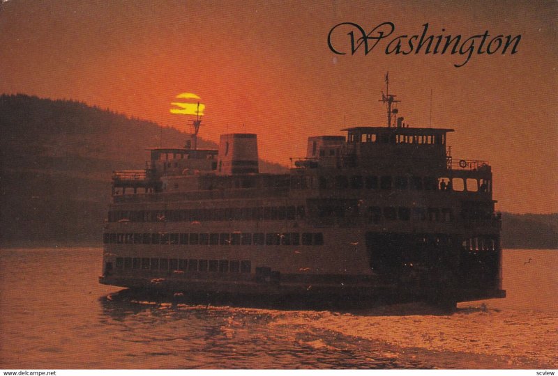 SAN JUAN ISLANDS, Washington, 1940-90s; Sunset Cruise