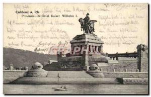 Old Postcard Koblenz a Rhein Provinzial Denkmal Kaiser Wilhelm I