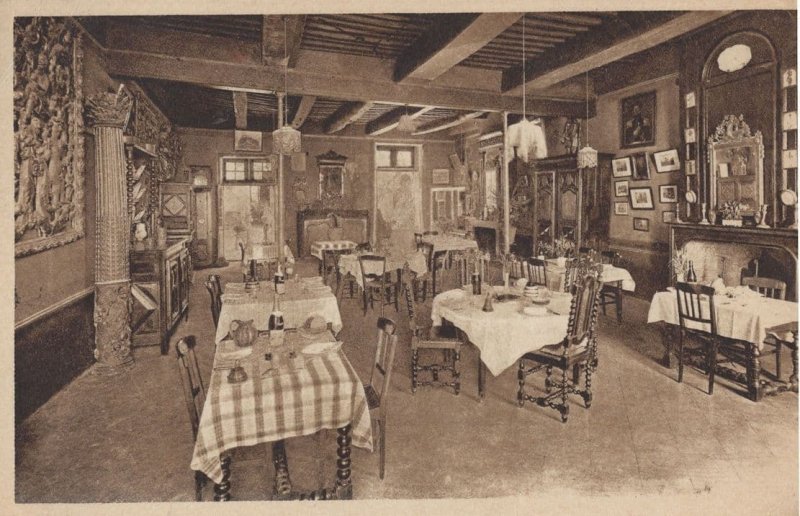 Vieux Cordes Tarn Hostellerie Salle A Manger French Old Postcard