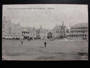 South Africa: PRETORIA Church Square showing Hotel & Banks c1908