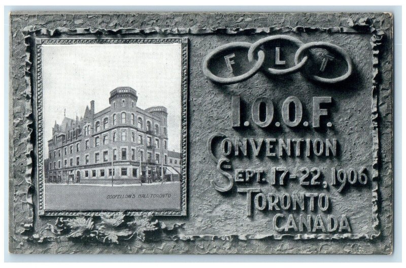 1906 IOOF Convention Oddfellow's Hall Toronto Ontario Canada Antique Postcard