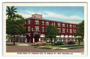 NEW ORLEANS, Louisiana LA ~ Roadside HOTEL REED 1954 Linen  Postcard