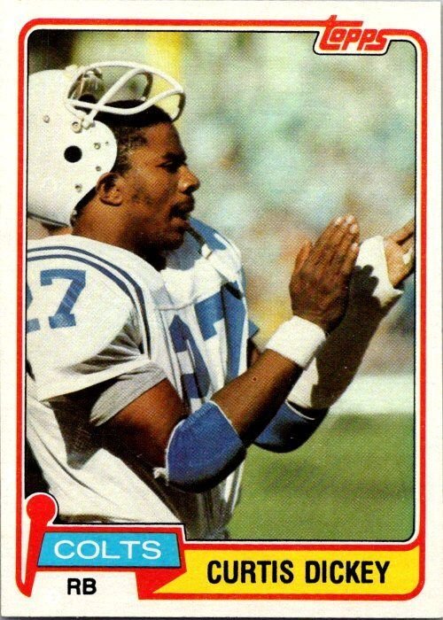 1981 Topps Football Card Curtis Dickey Baltimore Colts sk60168