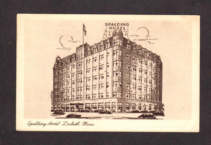 MN Spalding Hotel Duluth Minnesota Minn Postcard