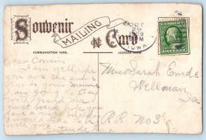 Calgary Alberta Canada Postcard Green Fields Buildings 1909 Posted Antique