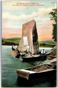 Standing Stone Rock PA on Line of Lehigh Valley Railroad Vintage Postcard P20 