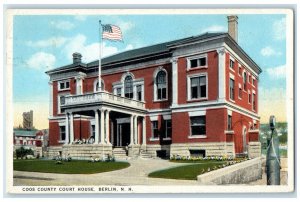 1933 Coos County Court House Exterior Building Berlin New Hampshire NH Postcard