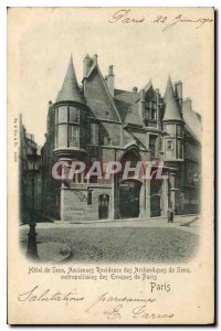 Old Postcard Old Sense Hotel Residence des Sens Archbishops of Bishops of Paris