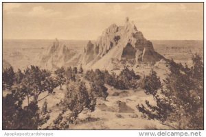 Vampire Peak At Cedar Pass The Badlands Nat Monument South Dakota Albertype