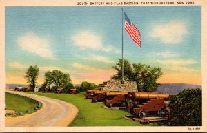 New York Fort Ticonderoga South Battery and Flag Bastion Curteich