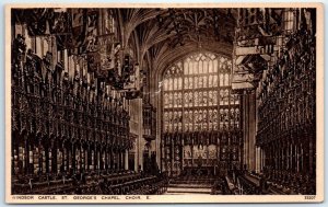 Postcard - Choir, St. George's Chapel, Windsor Castle - Windsor, England