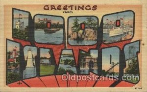 ThoUSA nd Islands Large Letter Towns 1948 crease right edge, light corner wea...