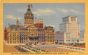 City Hall, Municipal Office Building, Memorial Plaza Baltimore, Maryland MD