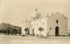 RPPC Postcard; Immaculate Conception Catholic Church, Ajo AZ, Pima County