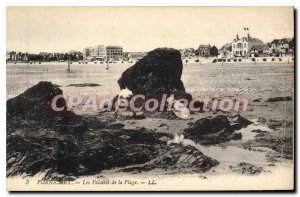 Postcard Old Pornichet Cliffs Beach