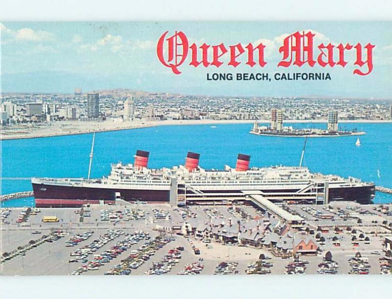 Unused Pre-1980 QUEEN MARY SHIP BOAT AT DOCK Long Beach - Los Angeles CA A3913