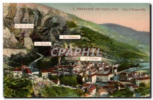 Old Postcard Fontaine De Vaucluse view & # 39Ensemble sugar Bread chateay vil...