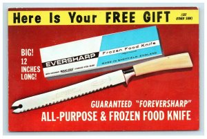 Eversharp Knife Advertising Postcard Herm Ermisch Cleaners Terre Haute IN