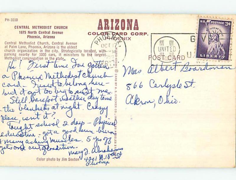 1950's CHURCH SCENE Phoenix Arizona AZ p4338