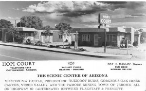 Cottonwood Arizona Hopi Court Motel Real Photo Vintage Postcard AA60605