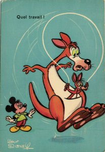 PC DISNEY, MICKEY MOUSE, PENGUINS, Vintage Postcard (b28620)