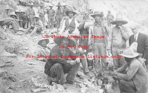 Mexico Border War, RPPC, Group of Men Making Coffee Around a Campfire,DW Hoffman