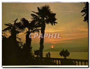 Old Postcard Insel Mainau im Bodensee Sonnenaufgang uber den Mainaugarten