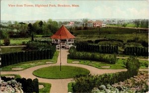 Tower Highland Park Brockton Mass. Vintage Postcard Divided Back Unposted UNP 