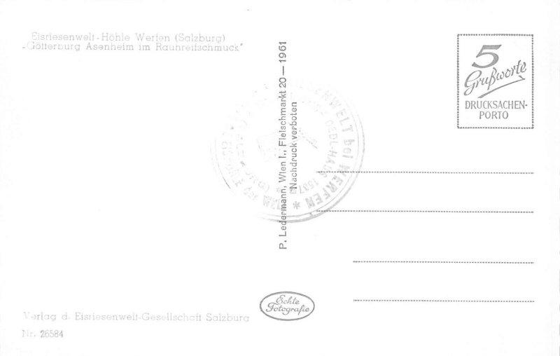 Austria Eisriesenwelt Hoehle Werfen Salzburg Cave RPPC vintage postcard