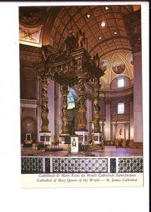 Cathedral of Mary Queen the WorId Interior, St James Cathedral Montreal,  Quebec