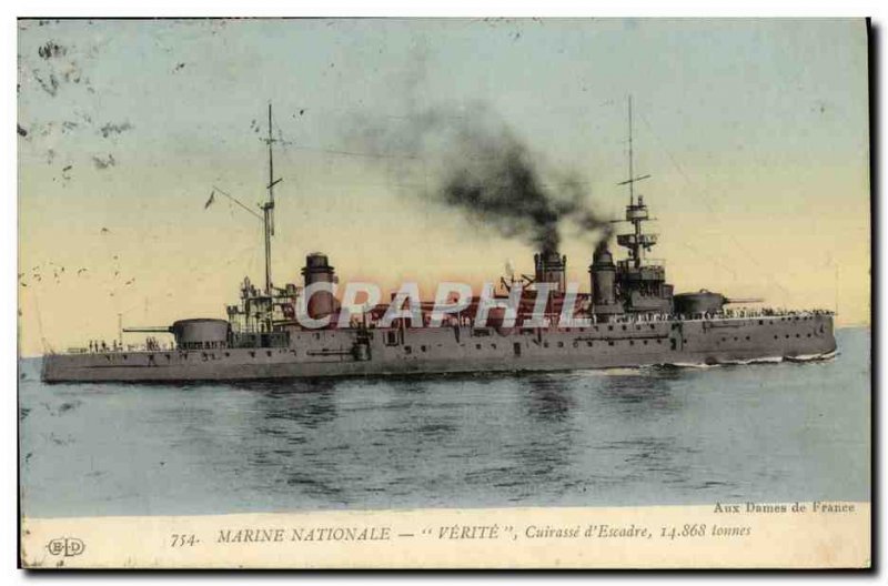 Old Postcard Boat War Breastplate Breastplate of Truth squadron
