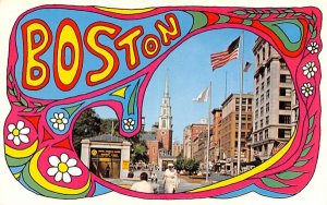 Tremont Street Mall Boston, Massachusetts Postcard