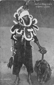 J72/ Entertainer Postcard c1920s Sierra Leone Africa Native Magician 42