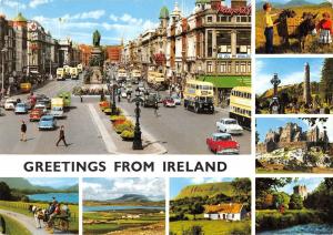 B100572 greetings from ireland double decker bus car voiture