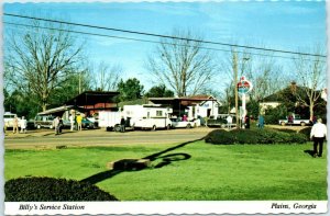 Postcard - Billy's Service Station - Plains, Georgia