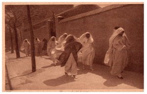 Promenade du harem Egypt Postcard