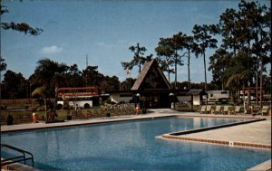 Kissimmee Florida FL Camping Double Decker Buses Campground 1950s-60s Postcard