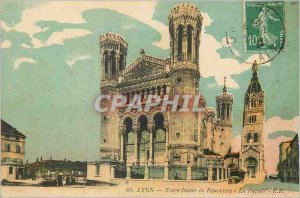 Postcard Old Lyon Notre Dame de Fourviere The Facade