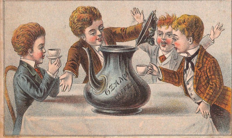 Ozama Coffee, E.R. Mead & Co., N.Y.C.,  Early Trade Card, Size: 75 mm x 127 mm