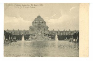 MO - St Louis. 1904 Louisiana Purchase Expo, Festival Hall & Cascade Gardens