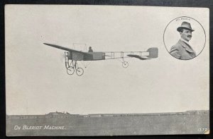 Mint RPPC Real Picture Postcard Early Aviation McArdle In Bleriot machine
