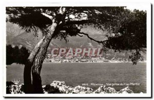 Old Postcard Menton View from Cap Martin